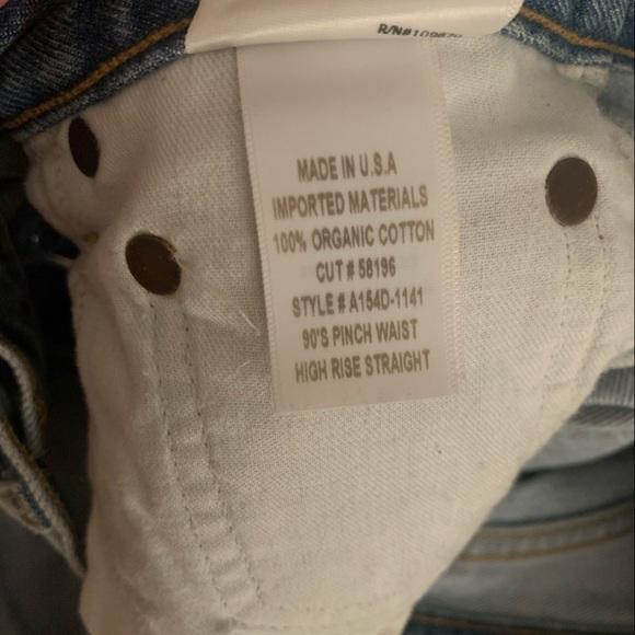 AGOLDE 90'S PINCH WAIST HIGH RISE STRAIGHT SOUNDWAVE SIZE 24 - Picture 4 of 7